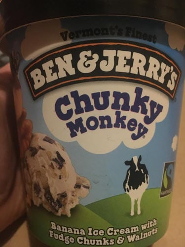 Chunky Monkey flavored ice cream