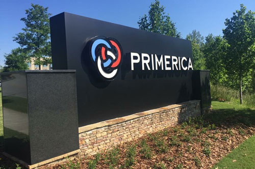 Primerica outdoor corporate office sign