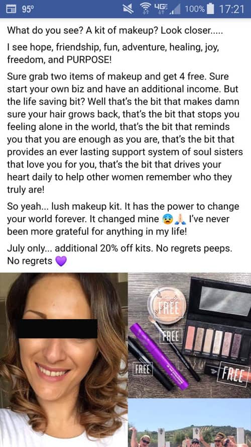 Younique Facebook post