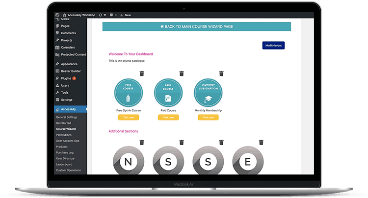 AccessAlly dashboard