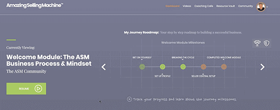 ASM dashboard