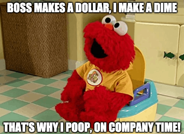 poop on company time