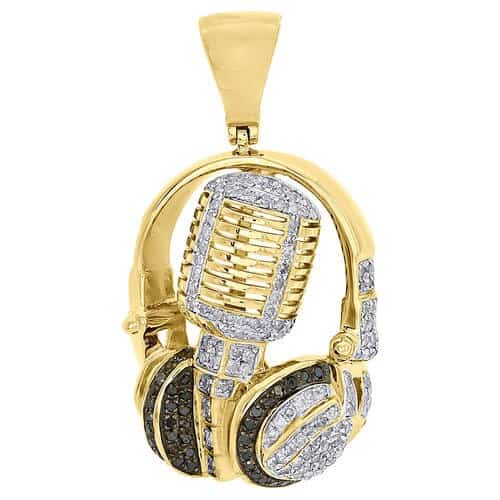 gold diamond mic