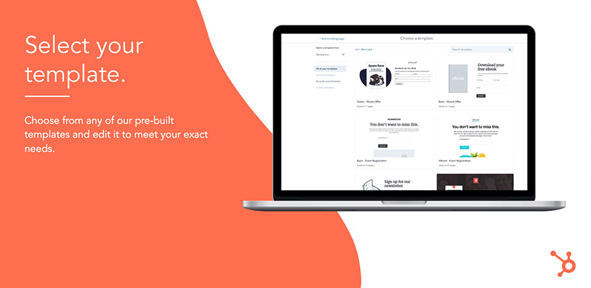 HubSpot landing pages