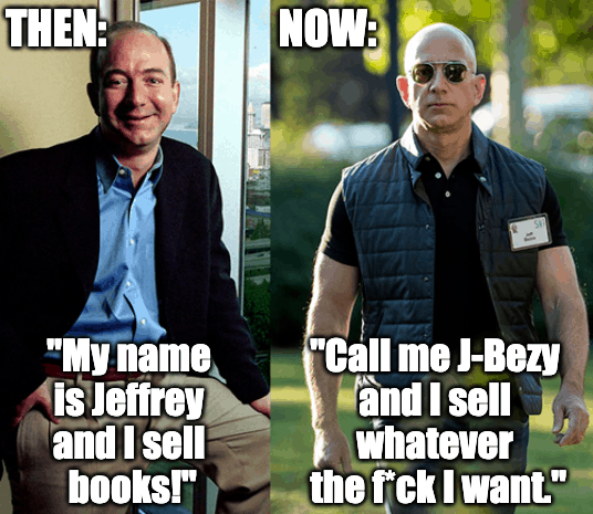 Jeff Bezos before and after