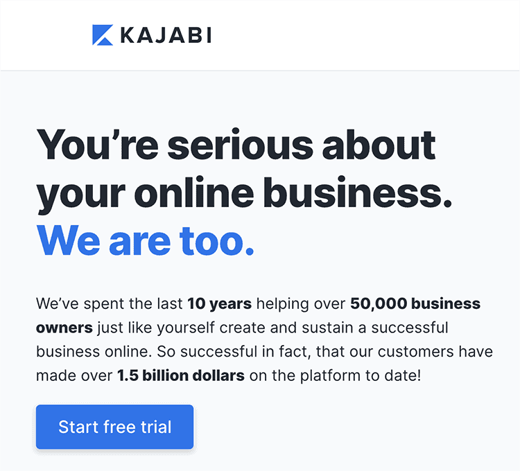 Kajabi homepage