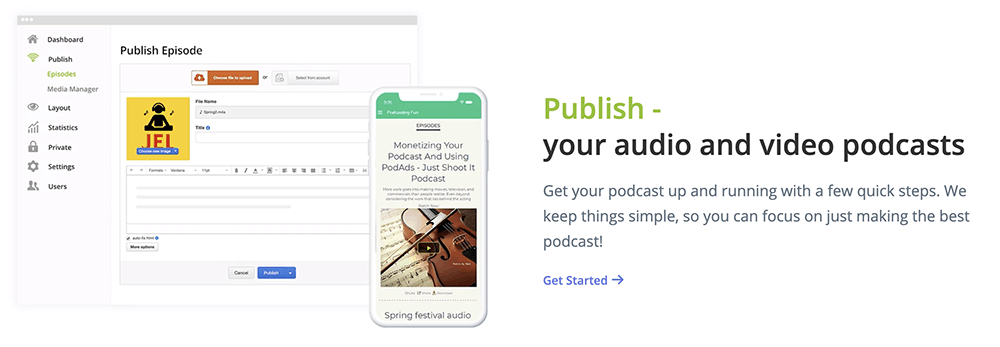 Podbean publish