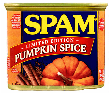 pumpkin spice spam