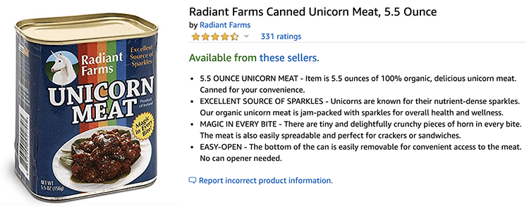 radiant farms unicorn meat