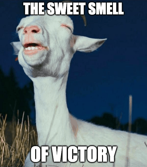 sweet smell of victory