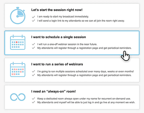 WebinarJam flexible scheduling