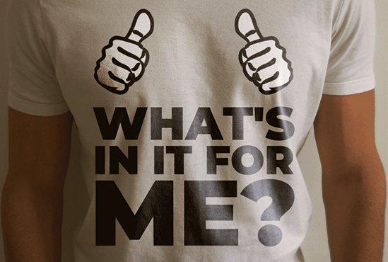 what's it in for me tshirt